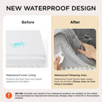 U by Bedsure Orthopedic Dog Bed for Large Dogs with Waterproof Washable Cover, Egg Crate Foam Dog Couch, Bolster Sides, Non-Skid, Gray, 35"