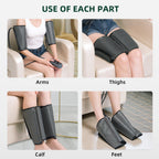 CINCOM Leg Massager for Circulation Air Compression Calf Massager for Muscles Relaxation FSA/HSA Eligible, Grey