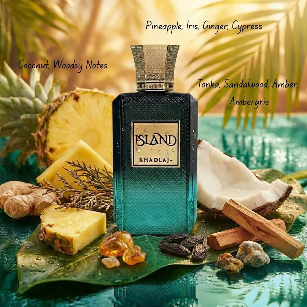 Khadlaj Island Extrait De Parfum Spray for Unisex 3.4 oz