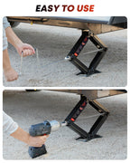 Kohree 24" 8000lbs RV Trailer Stabilizer Leveling Scissor Jacks with Crank Handle and Drill Bit,Set 2