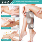 Leg Massager for Circulation, Air Compression Massager for Calf Foot Legs Muscle, 3 Modes 3 Intensities Leg Massager and Heat Calf Wraps Massager for