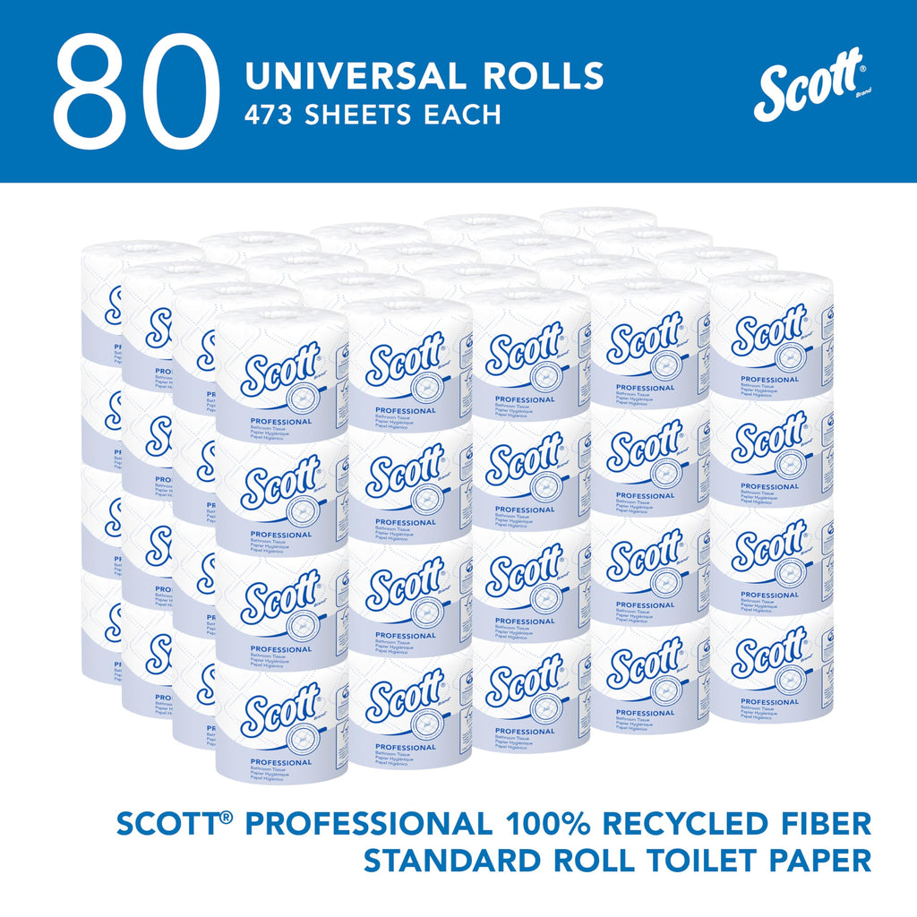 Scott Professional Standard Roll Toilet Paper, Bulk, 80 Rolls (13217)