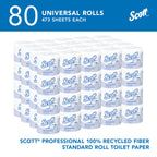 Scott Professional Standard Roll Toilet Paper, Bulk, 80 Rolls (13217)