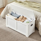 VASAGLE Storage Chest, 39.4 Inches Width Bench with 2 Safety Hinges