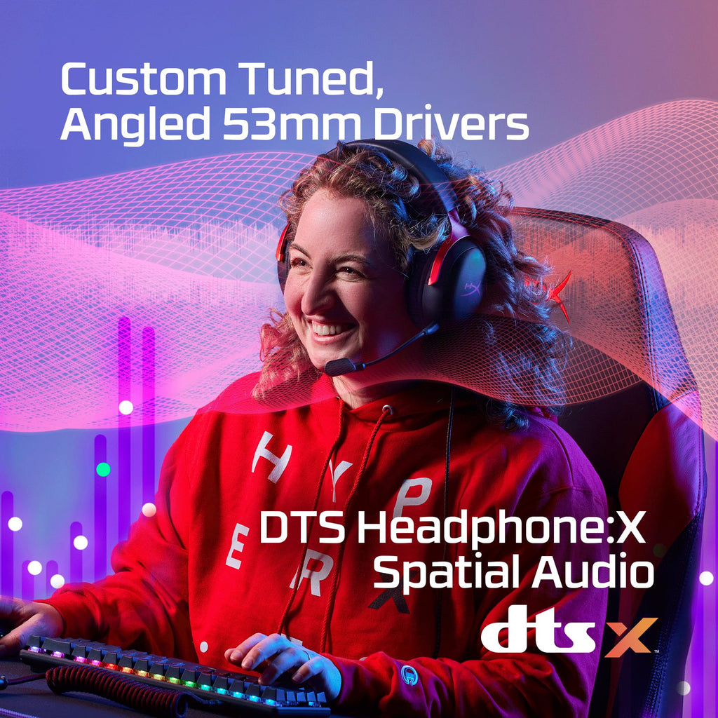 HyperX Cloud III – Wired Gaming Headset, PC, PS5, Xbox Series X|S, Angled 53mm Drivers, Spatial Audio, Memory Foam, Durable Frame, Ultra-Clear 10mm