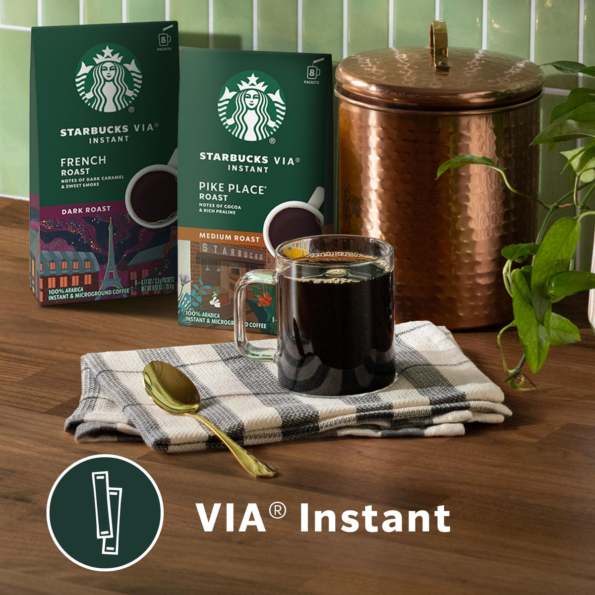 Starbucks VIA Instant Coffee, Pike Place Roast, 96 Count