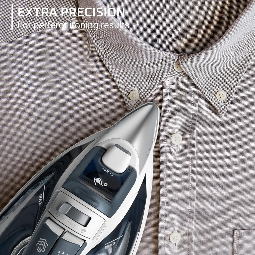 Rowenta Focus Excel Steam Iron for Clothes, Anti-Drip Protection, Iron Steamer for Clothes, 1725 Watts, DW5280, Grey