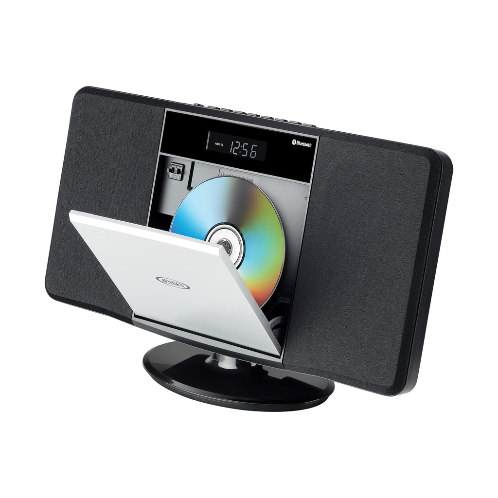 Jensen® JBS-300 Home Bluetooth Stereo Shelf Music System Speakers with MP3 CD Player Wall Mountable Digital AM-FM Radio, USB Port - Remote Included