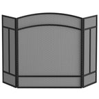 Fire Beauty 3 Panel Arch Top Fireplace Screen Fire Screen Spark Guard Cover