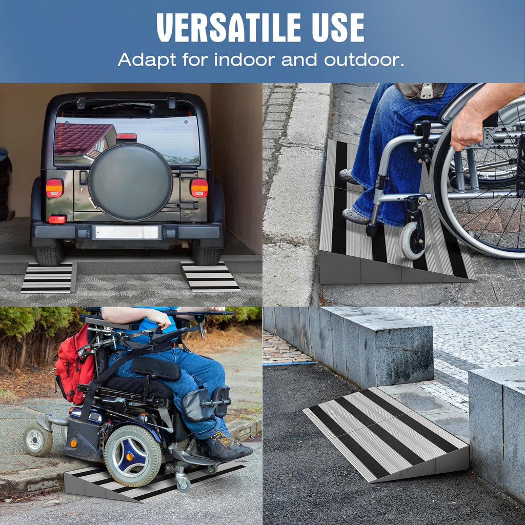 3 Inch Threshold Ramps for Doorways, Wheelchair Ramp for Home Steps
