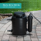 TotalPond Complete Pond Filter with UV Clarifier Black 15.16 x 9.06 x 13.11 in.