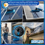 IGADPole 28 FT Water-Fed Washing Kit with Soap-Dispenser, Brush, 10″ Squeegee & Cobweb Duster for Windows, Gutters, Solar Panels & Exterior Walls