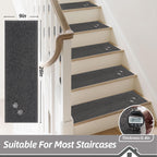 BEQHAUSE Stair Treads Non Slip for Wooden Steps 28" x 9", 15pcs, Charcoal