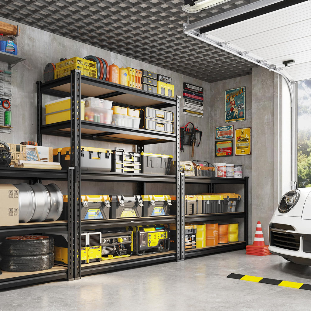 REIBII 2400 LBS Garage Shelving for Basement, Adjustable Shelving Unit