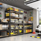 REIBII 2400 LBS Garage Shelving for Basement, Adjustable Shelving Unit