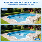 1 HP Automatic Cover Pump, 5000 GPH Submersible Pumps with 3/4” Check Valve Adapter & 25ft Power Cord, Water Removal for Pool, Hot Tubs, Rooftops