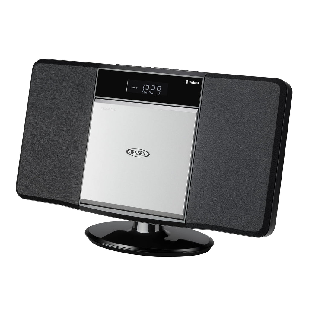 Jensen® JBS-300 Home Bluetooth Stereo Shelf Music System Speakers with MP3 CD Player Wall Mountable Digital AM-FM Radio, USB Port - Remote Included
