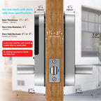 Fingerprint Smart Door Lock with Handle & Keypad – No More Lost Keys, Keyless Entry & Remote Access for Home, Kids, Airbnb & Rental Property, DIY