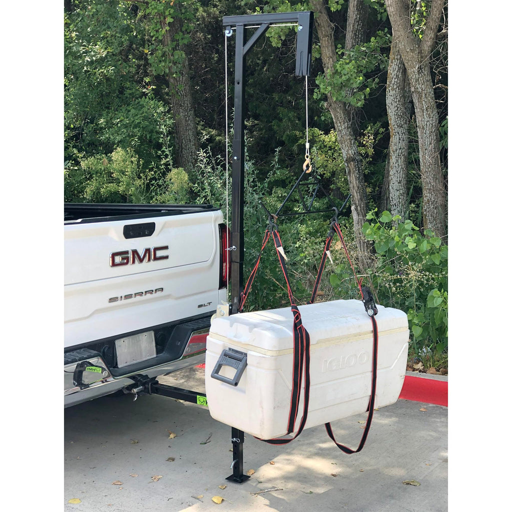 HME Truck Hitch Game Hoist Kit with Winch and Gambrel, 400 lb Capacity