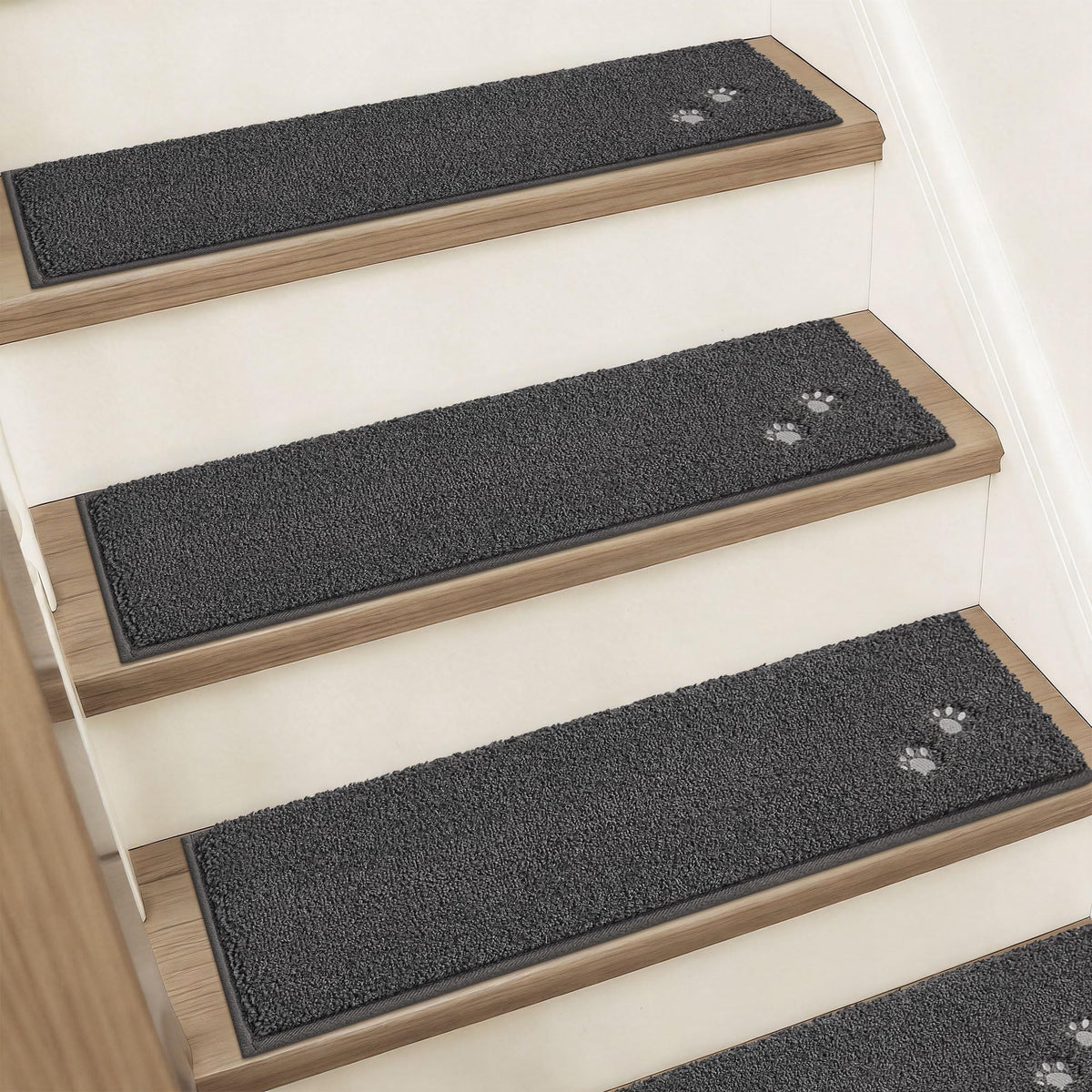 BEQHAUSE Stair Treads Non Slip for Wooden Steps 28" x 9", 15pcs, Charcoal