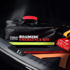 Everlit Survival Car Emergency Kit, Roadside Safety Tool Kit with Gloves,Digital Auto Air Compressor Tire Inflator, First Aid Kit, 12 Feet Jumper