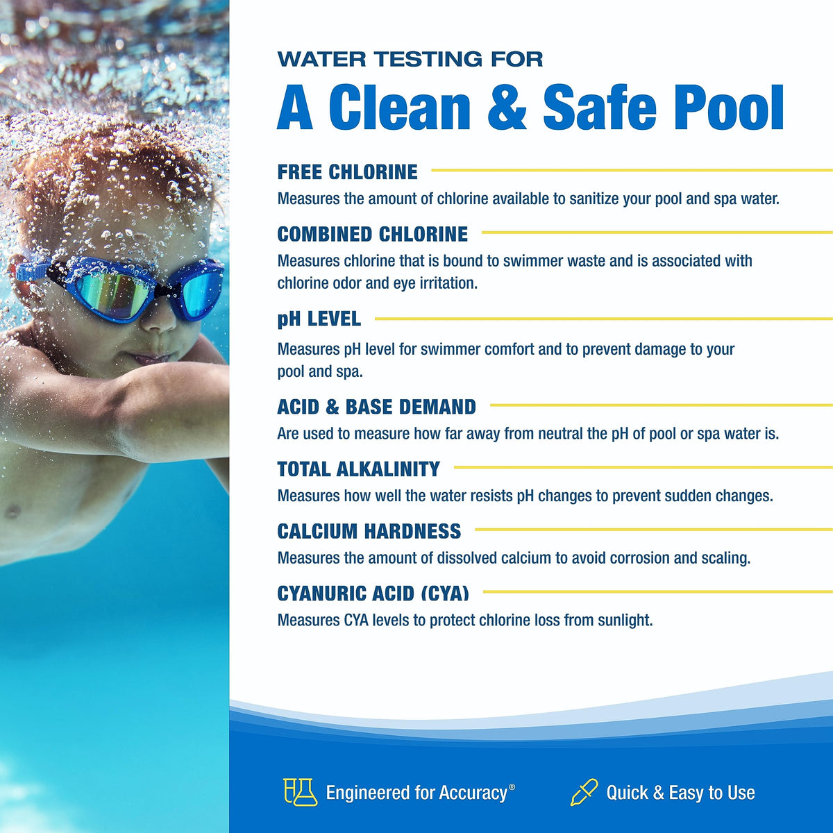 Taylor Pool Water Test Kit, Complete Swimming Pool Water Test Kit, for Chlorine, pH, and Alkaline Levels, Ideal for Pools, Hot Tubs, and Spas, 1-Pack