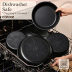 CAROTE 21pcs Pots and Pans Set Non Stick, Detachable Handle Cookware, Black
