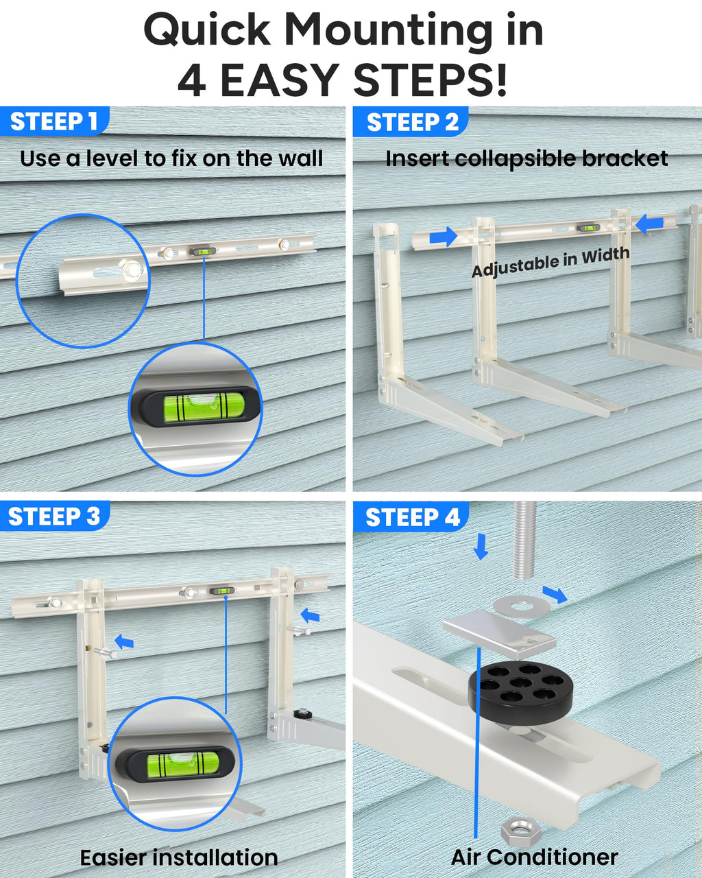 Mini Split Wall Mounting Bracket for 7000 BTU to 12000 BTU