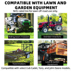 AR-PRO (2 Pack) 13x5.00-6 Flat Free Tire and Wheel Assembly, Solid Lawn Mower Front Tire with 3" Centered Hub, 3/4" Bearing extra 5/8"&1/2"