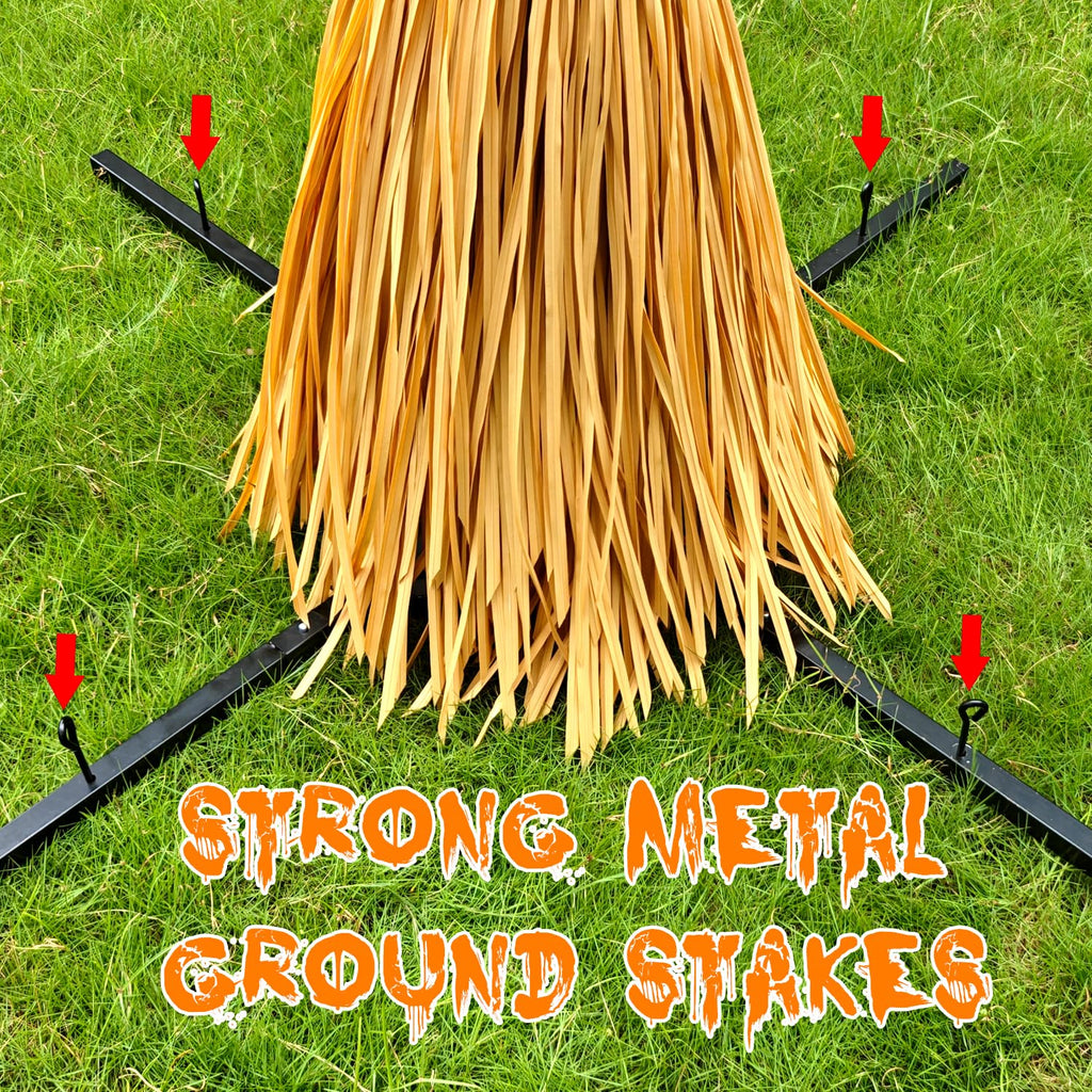Halloween Decorations Outdoor – 10.5FT Animated Hovering Witch Animatronics with Sound & Footpad Activation – Spooky Flying Witch on Broom Decor for