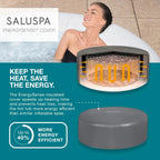 Bestway SaluSpa Miami Inflatable Hot Tub Spa, 71 x 26 in, 2-4 Person, Black - 60104E