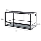 120 Gallon Extra Large Reptile Terrarium - 48 in x 24 in x 24 in