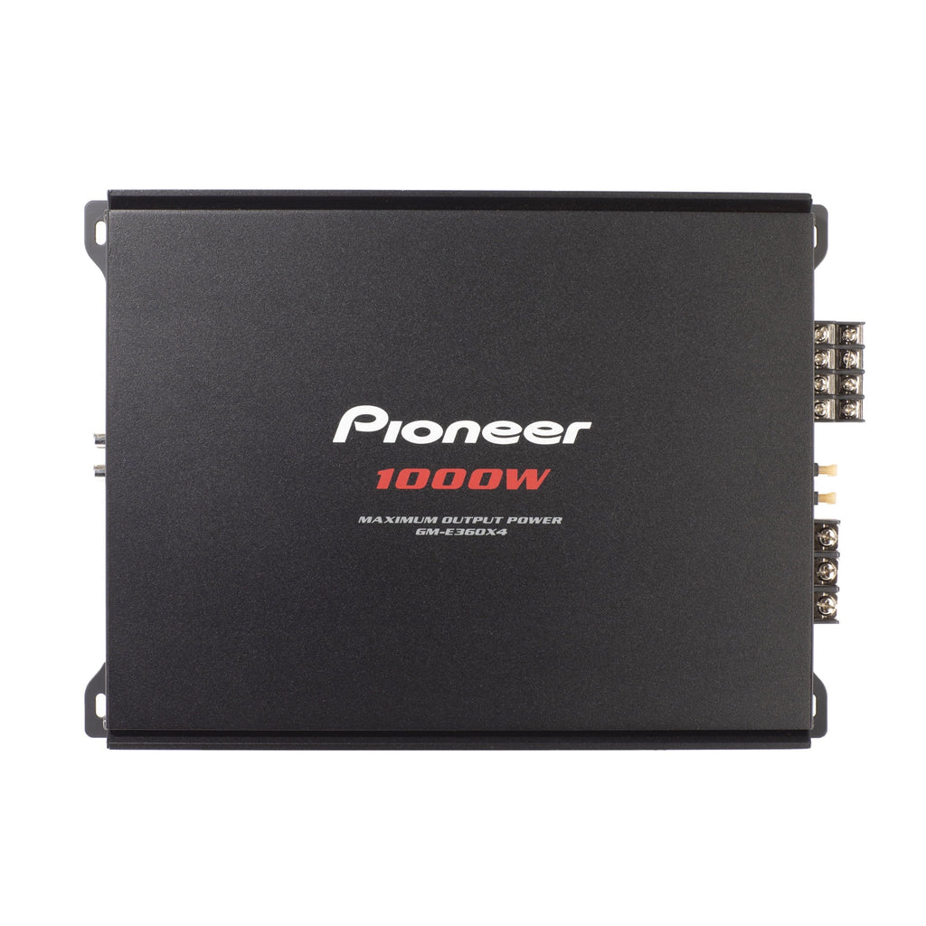 Pioneer GM-E360X4 4-Channel Bridgeable Car Amplifier, 1000W Max Power, HPF/LPF & Bass Boost