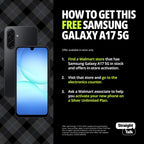 Straight Talk Samsung Galaxy A17, 5G, 128GB, Black - Prepaid Smartphone [Locked to Straight Talk]