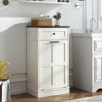 Blotout 13 Gallon Tilt Out Trash Cabinet, Hidden Wooden Trash Can with Drawer, Pet Proof Freestanding Kitchen Recycling Cabinet for Kitchen, Kitchen