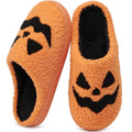Ecetana Halloween Slippers for Women Holiday Fluffy Warm Fleece Slippers Indoor Bedroom House Shoes