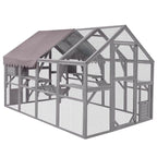 aivituvin Large Outdoor Cat Enclosure With 7 Platforms, 2 Bridges And 2 Small Houses