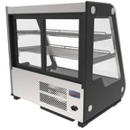 KoolMore 35 inch NSF Commercial Countertop Refrigerator Display Case, 5.6 Cu. Ft., Black And Stainless Steel - CDC-5C-BK