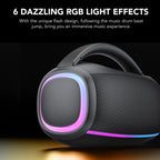 Outdoor Bluetooth Speaker, 80W Loud Speaker with Bass, Speakers Bluetooth Wireless with 24H Long Battery Life, IPX7 Waterproof, Speakers for Pool