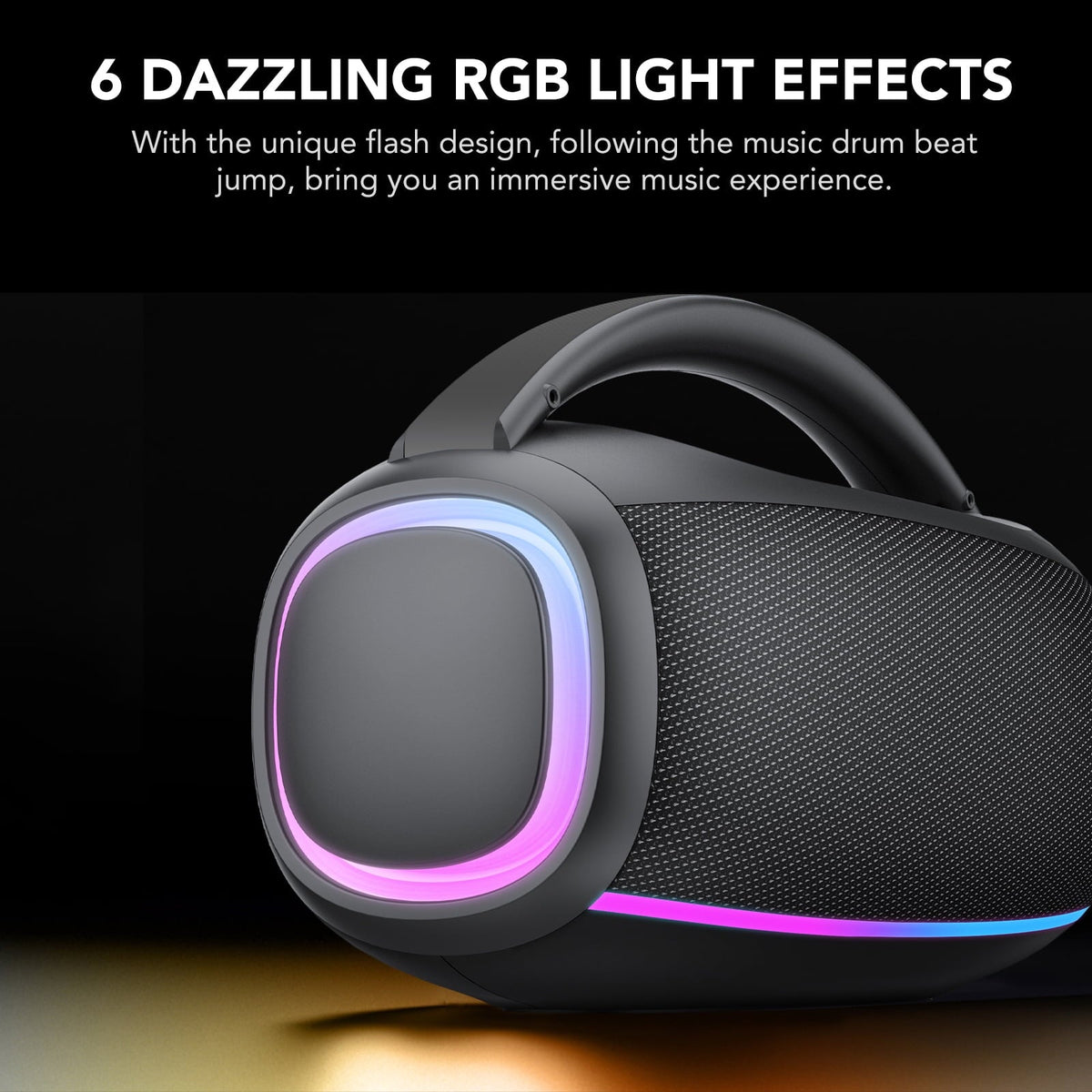 Outdoor Bluetooth Speaker, 80W Loud Speaker with Bass, Speakers Bluetooth Wireless with 24H Long Battery Life, IPX7 Waterproof, Speakers for Pool