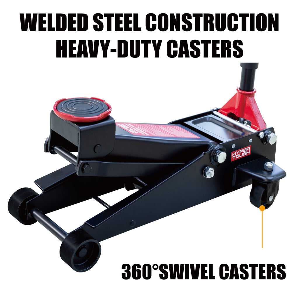 Hyper Tough 3 Ton Dual Pump Floor Jack, 5-1/8–18-5/16 in, Cars/Trucks/SUVs