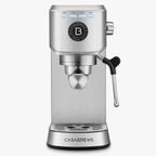 CASABREWS Espresso Machine With 20-Bar Pressure, 34 oz Water Tank, Milk Frother, Silver - 5418Basic