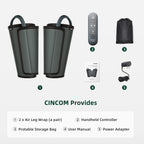 CINCOM Leg Massager for Circulation Air Compression Calf Massager for Muscles Relaxation FSA/HSA Eligible, Grey