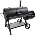 Oklahoma Joe's Longhorn Reverse Flow Smoker - Offset Barrel Design, Heavy-Gauge Steel, Dual Chamber Smoking