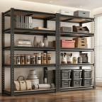 UBERLYFE Heavy Duty Garage Shelving Unit, 2000 lbs Metal Storage Shelves, 5-Tier Adjustable Steel Shelving Rack, Freestanding Garage Storage Rack