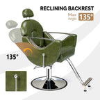 OmySalon Reclining Salon Chair With Footrest And 330 lbs Capacity
