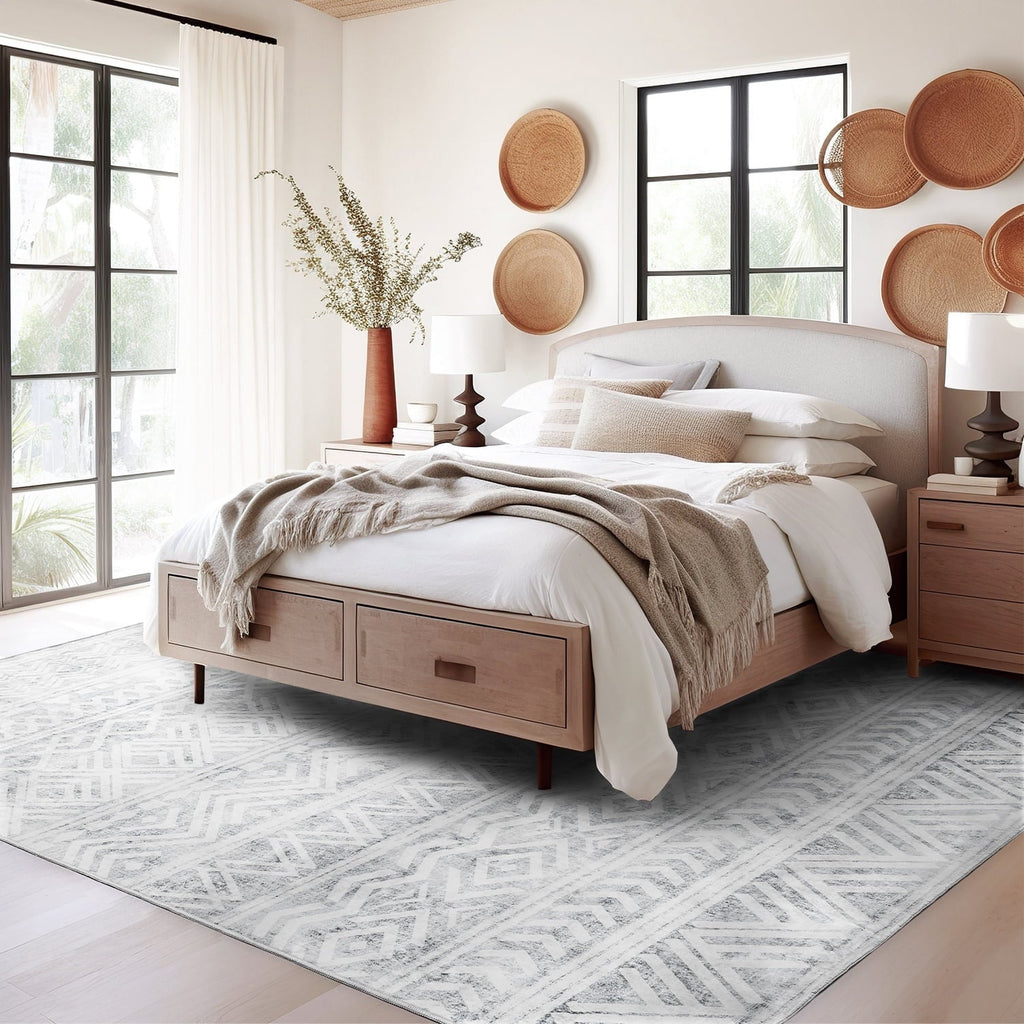 SIXHOME 5'x7' Area Rugs for Living Room Washable Rugs Boho Large Area Rug Modern Geometric Neutral Living Room Rug Carpet Soft Rugs for Bedroom