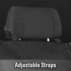 Genuine Dickies Quincy Pro-Grade Rear Bench Seat Cover for Cars, SUVs, and Crossovers, Black