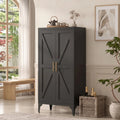AISWORD 47 Inch Metal Kitchen Pantry Cabinet, Freestanding Storage Cupboard with 3 Adjustable Shelves, 4-Tier Tall Storage Cabinet for Kitchen