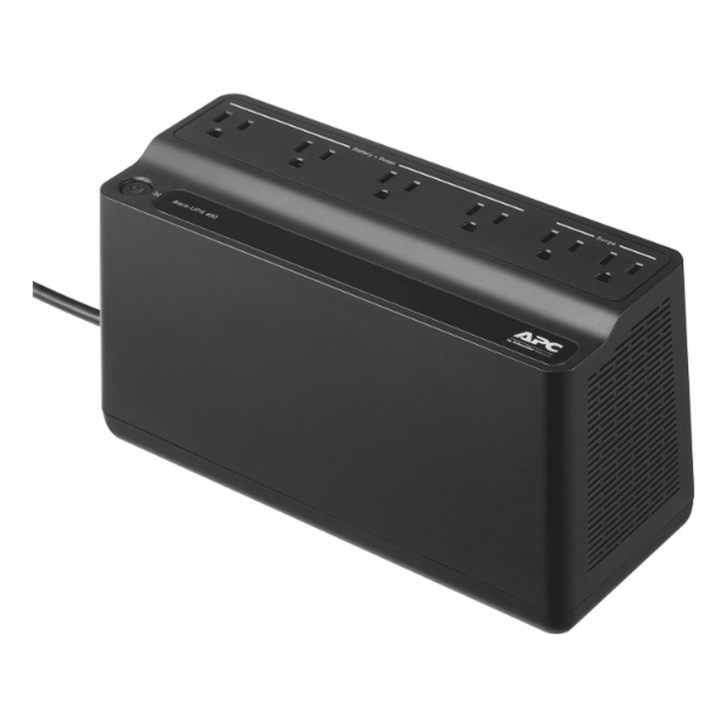 APC UPS 450VA Battery Backup Surge Protector, BN450M Backup Battery Power Supply, 6 Outlets